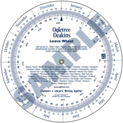 Circular Calendar Wheel 1-color sample