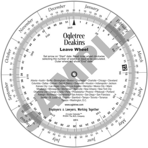 Calendar Wheel 12 week Circular Calendar